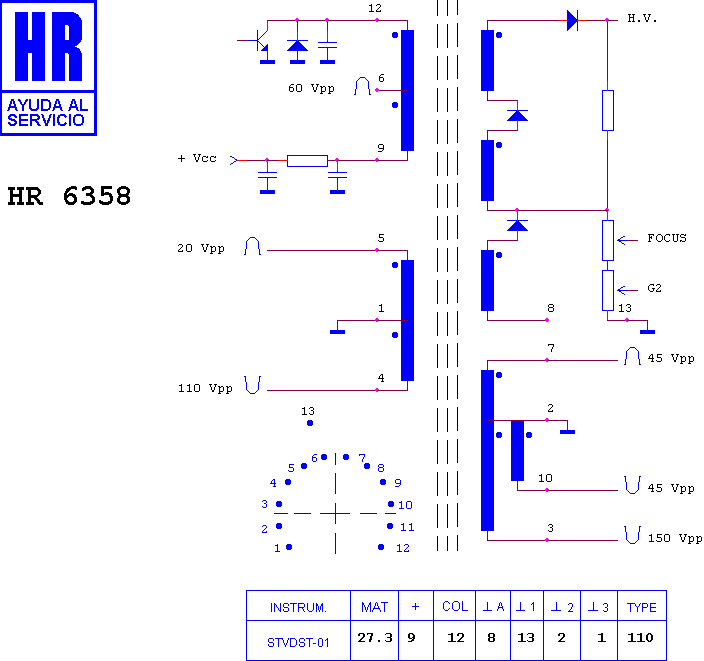 Schematic diagram for HR 6358