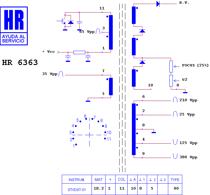 Schematic diagram for HR 6363