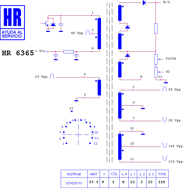 Schematic diagram for HR 6365