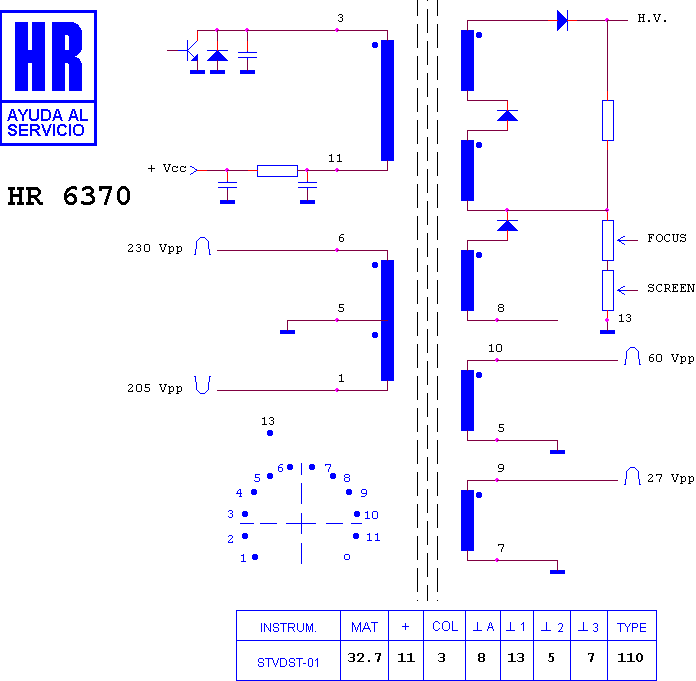 Schematic diagram for HR 6370
