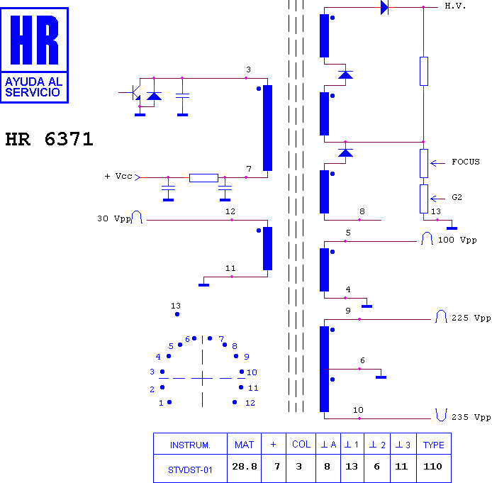 Schematic diagram for HR 6371