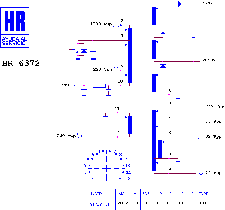 Schematic diagram for HR 6372