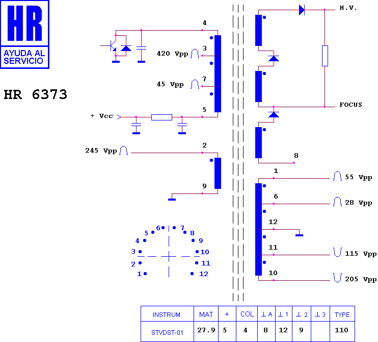 Schematic diagram for HR 6373
