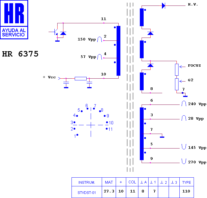 Schematic diagram for HR 6375