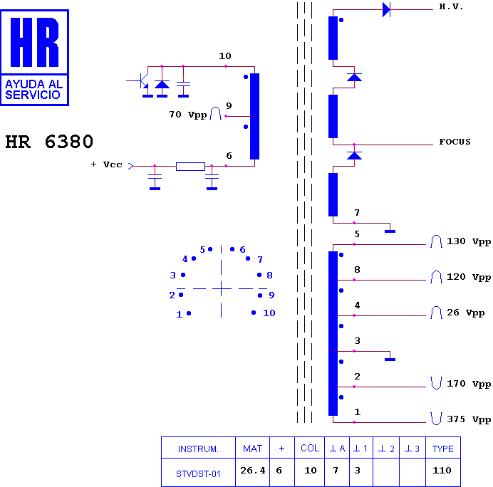 Schematic diagram for HR 6380