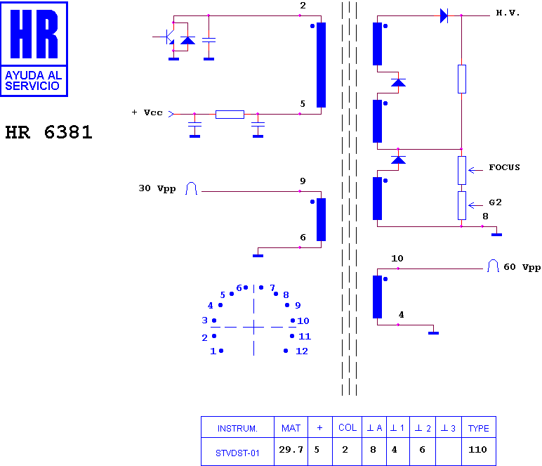 Schematic diagram for HR 6381