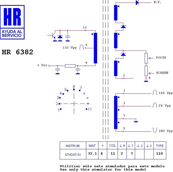 Schematic diagram for HR 6382