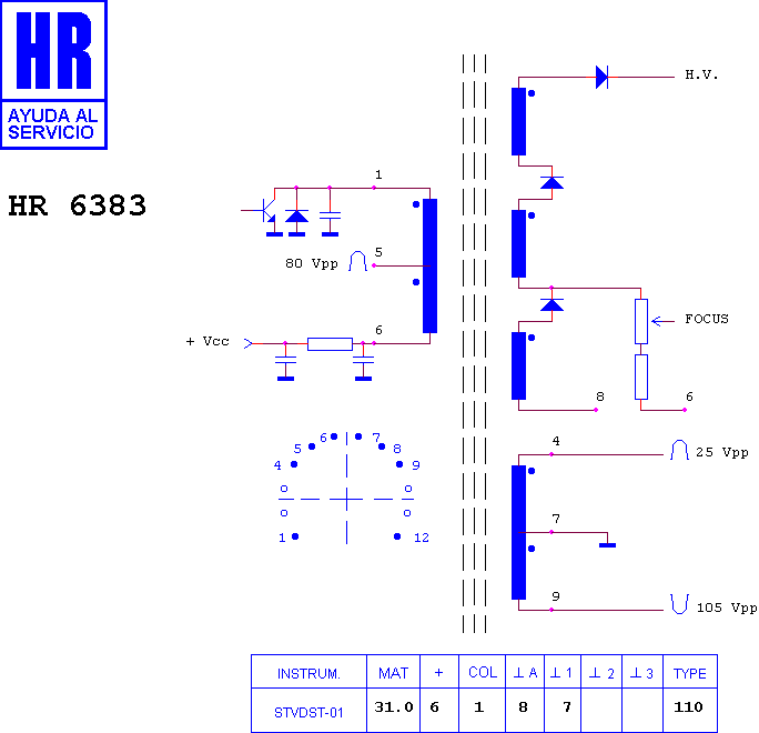 Schematic diagram for HR 6383