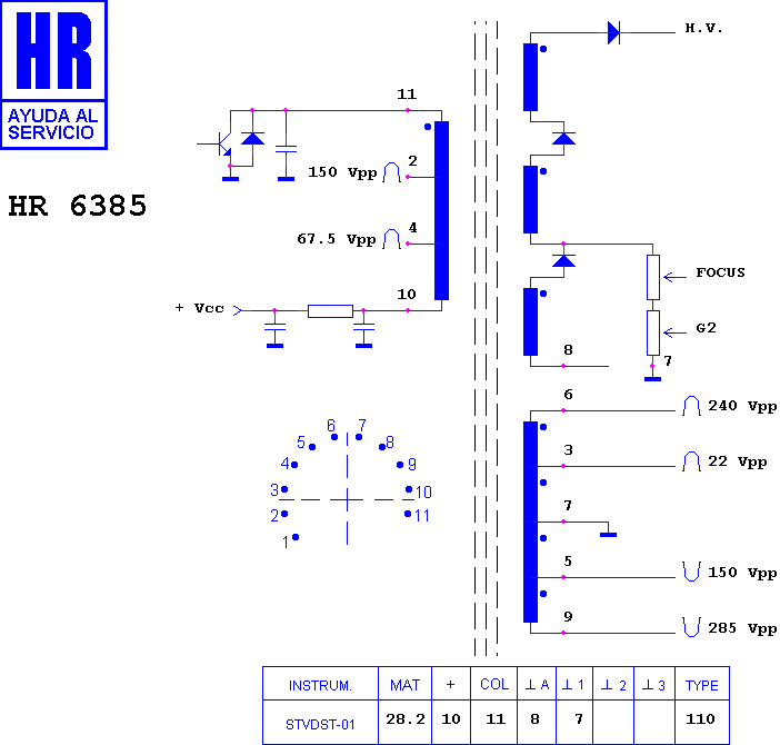Schematic diagram for HR 6385