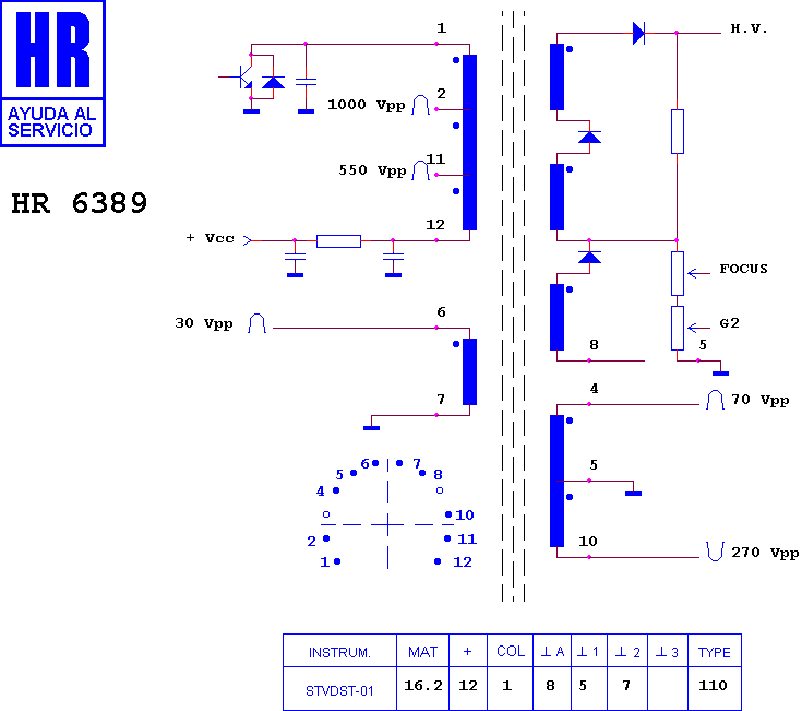 Schematic diagram for HR 6389