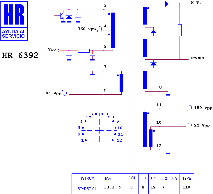 Schematic diagram for HR 6392
