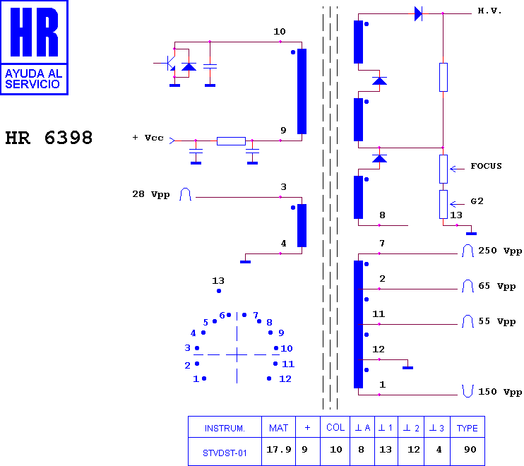Schematic diagram for HR 6398