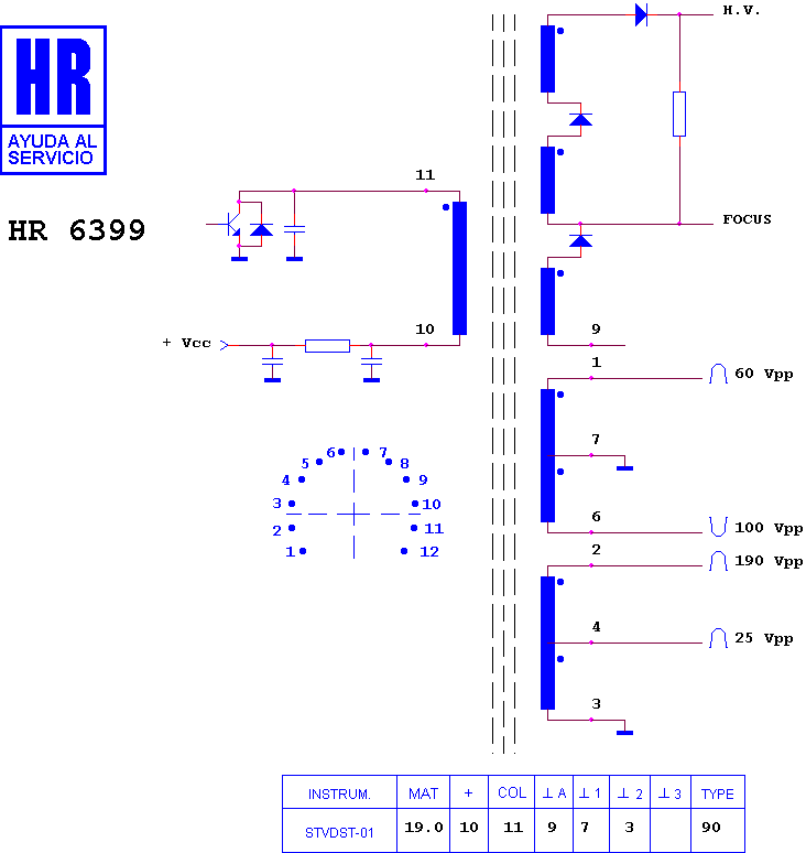 Schematic diagram for HR 6399