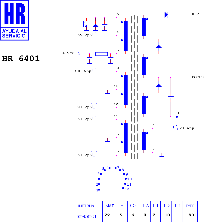 Schematic diagram for HR 6401
