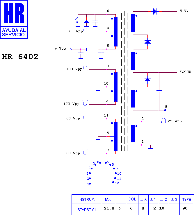 Schematic diagram for HR 6402