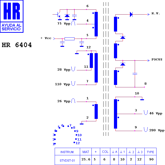 Schematic diagram for HR 6404