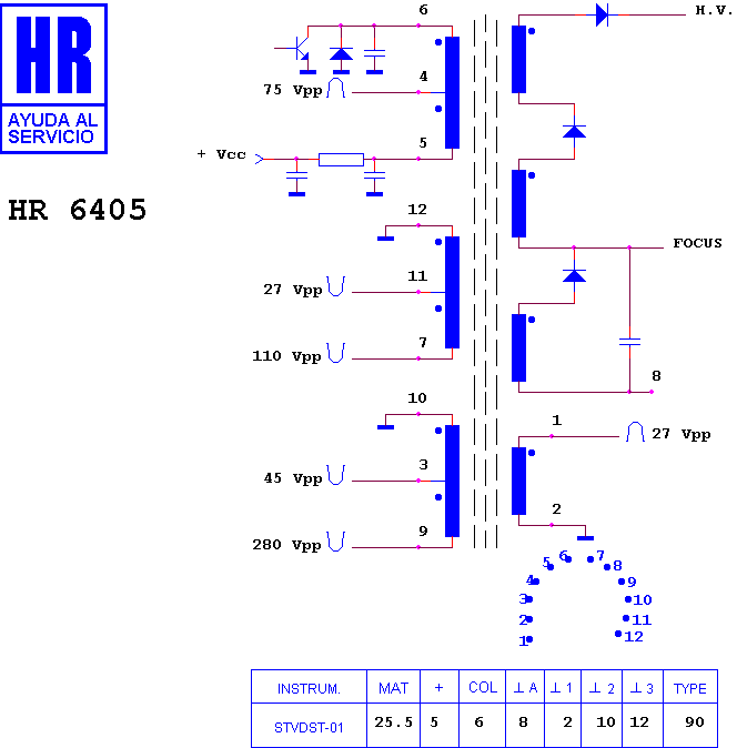 Schematic diagram for HR 6405