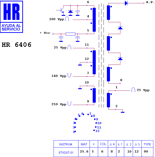 Schematic diagram for HR 6406