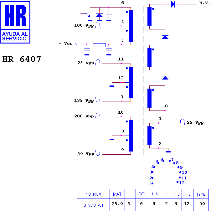 Schematic diagram for HR 6407