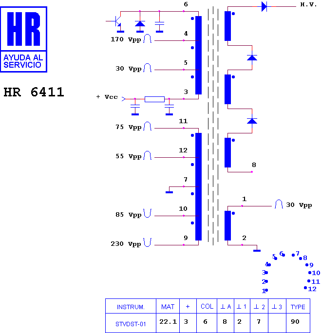 Schematic diagram for HR 6411