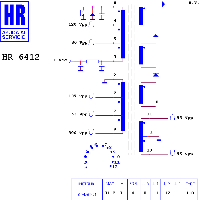 Schematic diagram for HR 6412