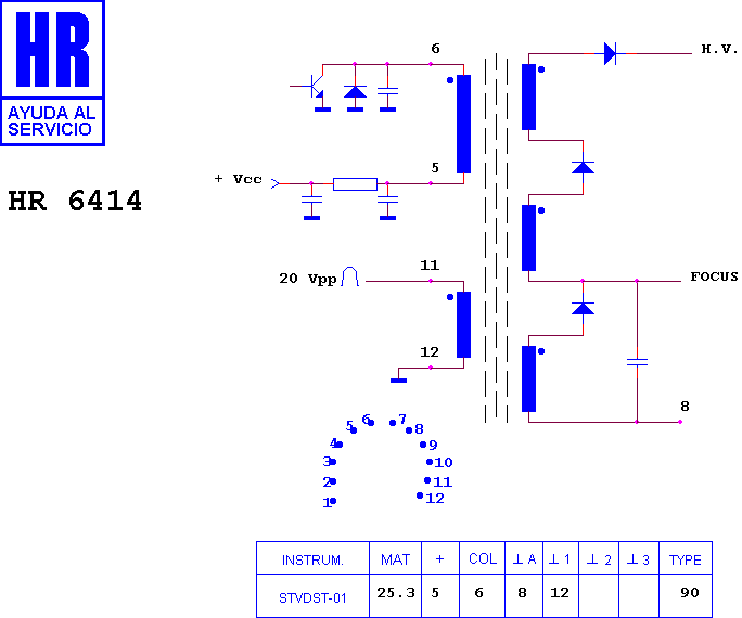 Schematic diagram for HR 6414