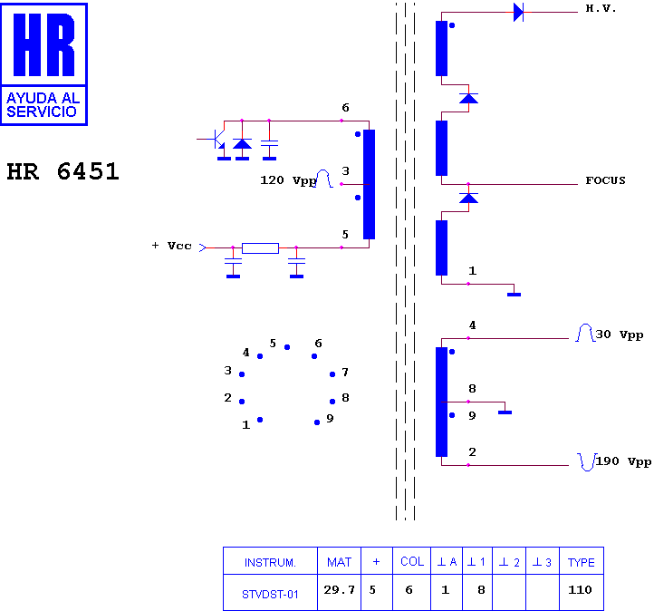 Schematic diagram for HR 6451