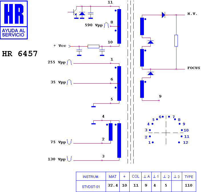 Schematic diagram for HR 6457