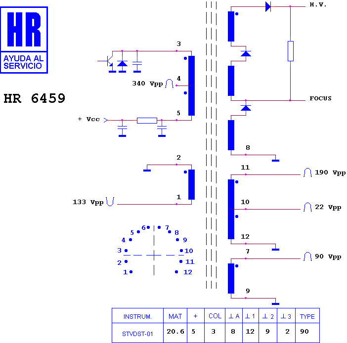 Schematic diagram for HR 6459