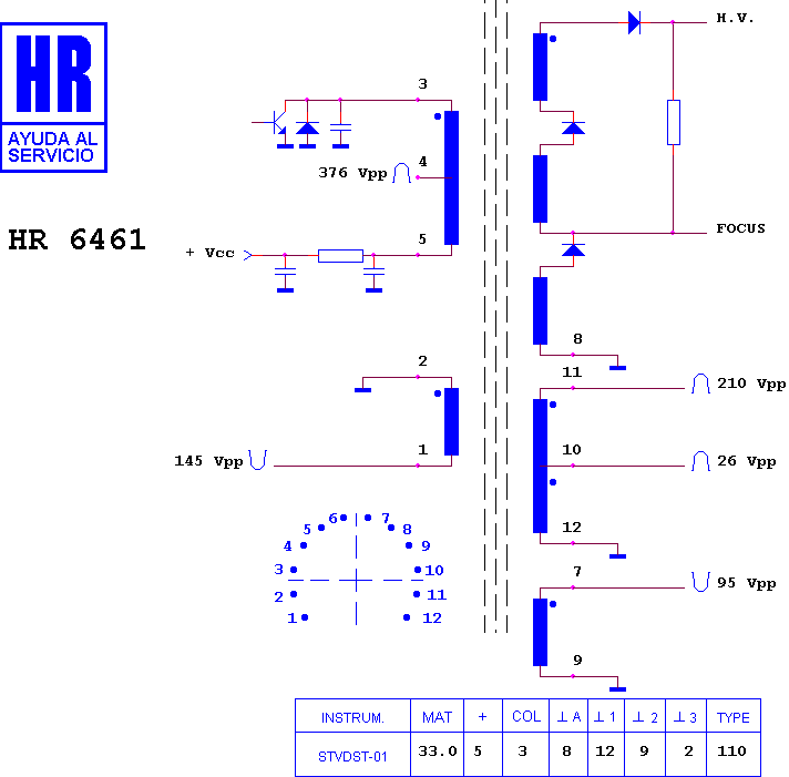 Schematic diagram for HR 6461