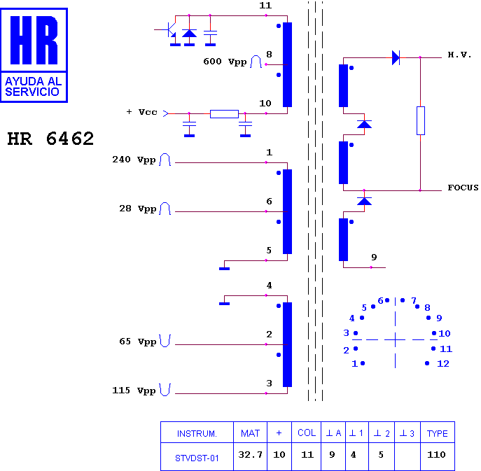 Schematic diagram for HR 6462