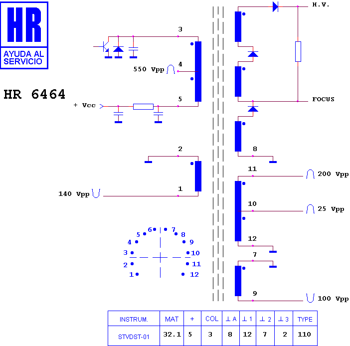 Schematic diagram for HR 6464