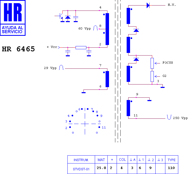 Schematic diagram for HR 6465