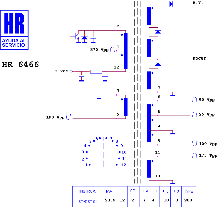 Schematic diagram for HR 6466