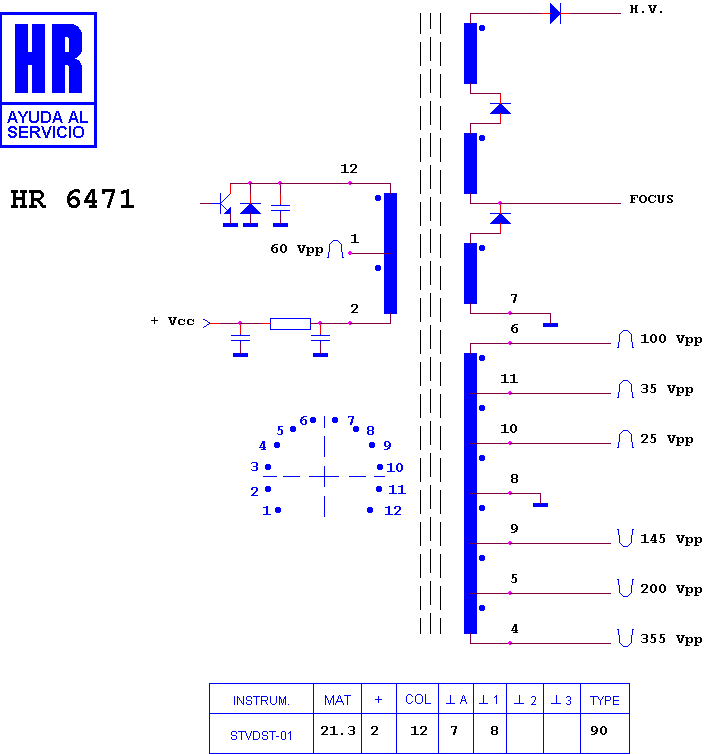 Schematic diagram for HR 6471