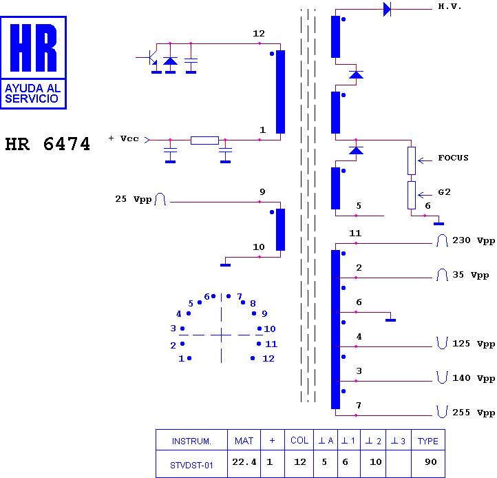 Schematic diagram for HR 6474