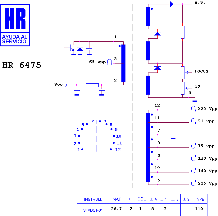 Schematic diagram for HR 6475