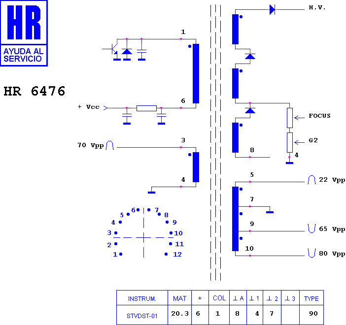 Schematic diagram for HR 6476
