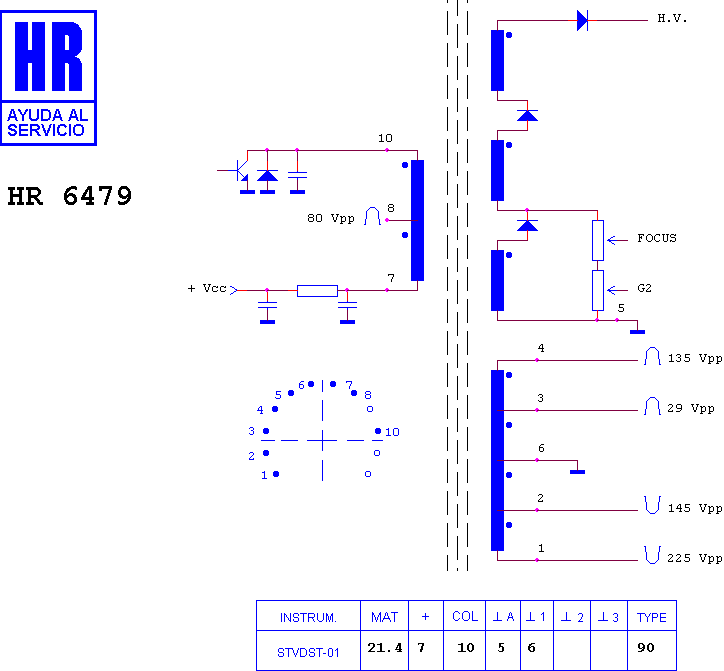 Schematic diagram for HR 6479