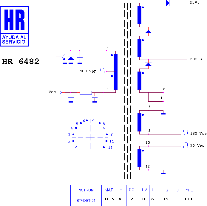 Schematic diagram for HR 6482