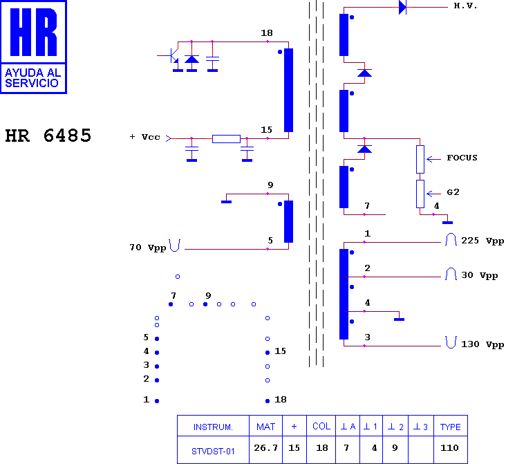 Schematic diagram for HR 6485