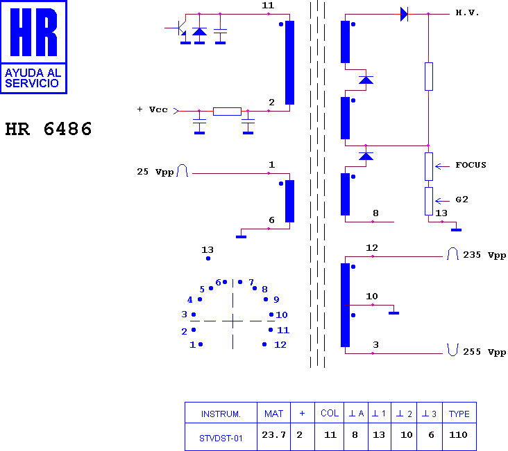 Schematic diagram for HR 6486