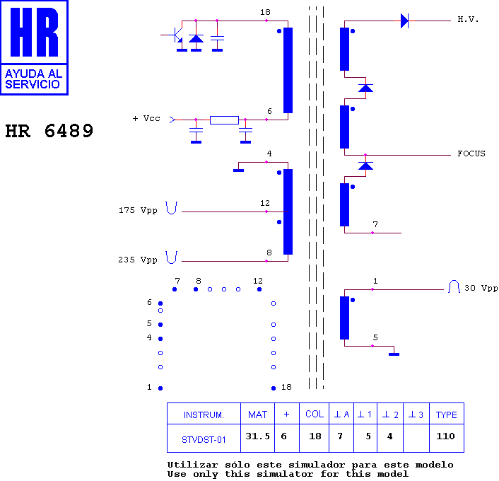 Schematic diagram for HR 6489