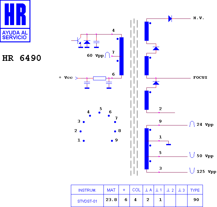 Schematic diagram for HR 6490