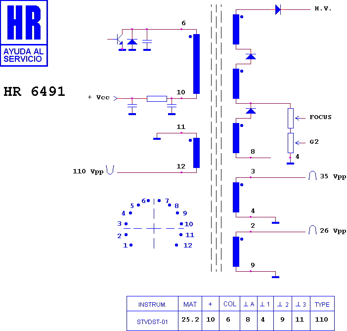 Schematic diagram for HR 6491