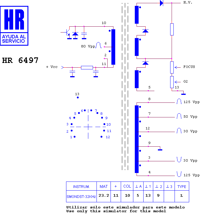 Schematic diagram for HR 6497