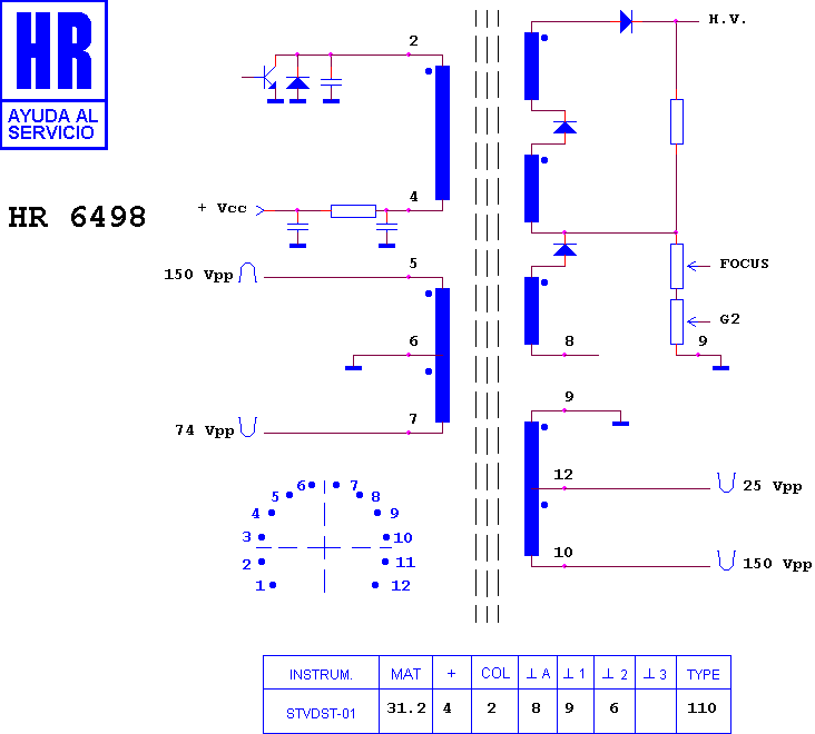 Schematic diagram for HR 6498