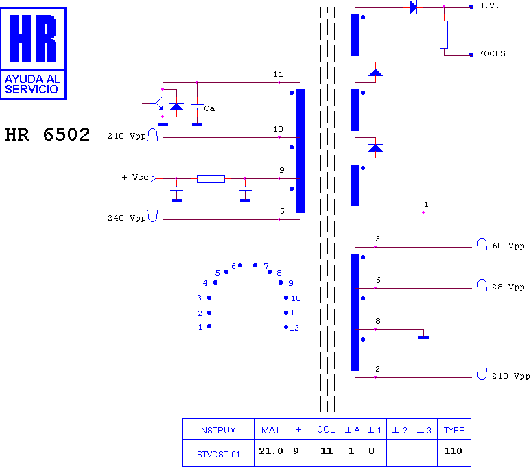 Schematic diagram for HR 6502