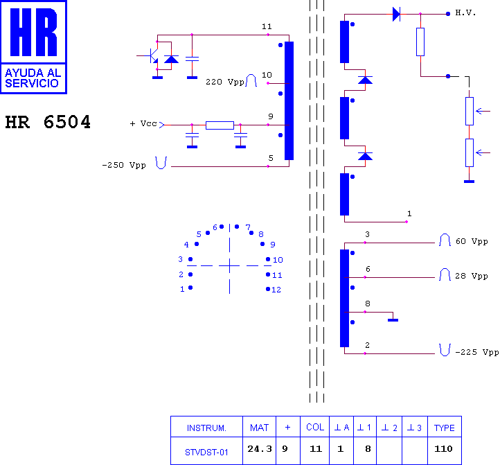 Schematic diagram for HR 6504