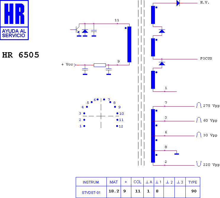Schematic diagram for HR 6505